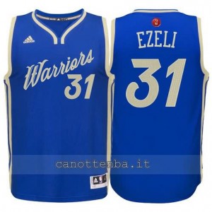 canotte festus ezeli #31 golden state warriors natale 2015 blu