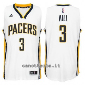 canotte george hill #3 indiana pacers 2014-2015 bianca