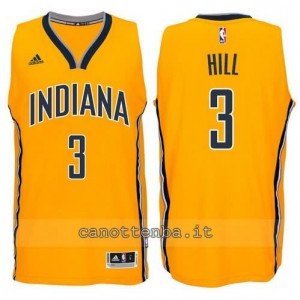 canotte george hill #3 indiana pacers 2014-2015 giallo