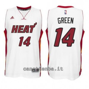 canotte gerald green #14 miami heat 2014-2015 bianca