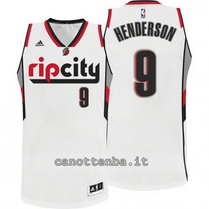 canotte gerald henderson #9 portland trail blazers revolution 30 bianca