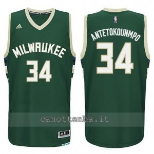 canotte giannis antetokoumpo #34 milwaukee bucks 2015-2016 verde