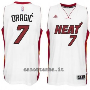 canotte goran dragic #7 miami heat 2014-2015 bianca