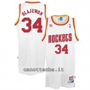 canotte hakeem olajuwon #34 houston rockets classico bianca