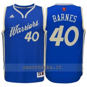 canotte harrison barnes #40 golden state warriors natale 2015 blu