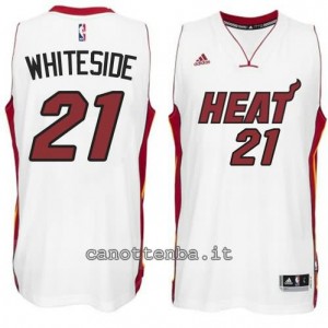 canotte hassan whiteside #21 miami heat 2014-2015 bianca