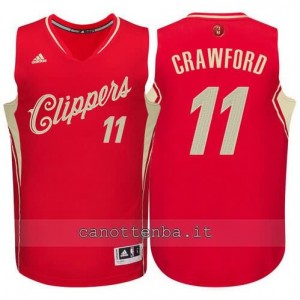 canotte jamal crawford #11 los angeles clippers natale 2015 rosso