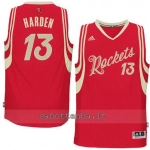canotte james harden #13 houston rockets natale 2015 rosso