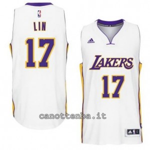 canotte jeremy lin #17 los angeles lakers 2014-2015 bianca