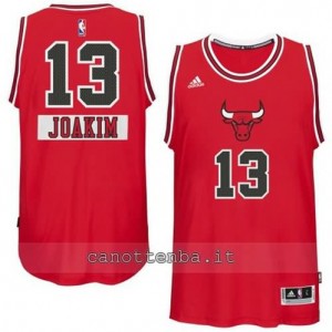 canotte joakim noah #13 chicago bulls natale 2014 rosso