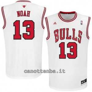 canotte joakim noah #13 chicago bulls revolution 30 bianca