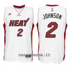 canotte joe johnson #2 miami heat 2014-2015 bianca