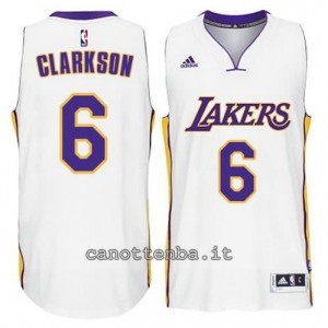 canotte jordan clarkson #6 los angeles lakers 2014-2015 bianca