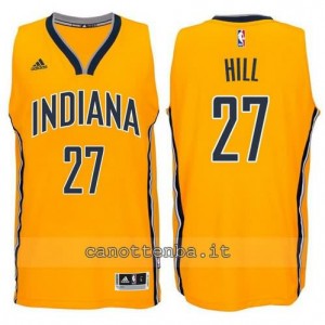 canotte jordan hill #27 indiana pacers 2014-2015 giallo