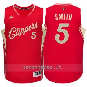 canotte josh smith #5 los angeles clippers natale 2015 rosso