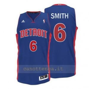 canotte josh smith #6 detroit pistons 2014-2015 blu