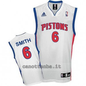 canotte josh smith #6 detroit pistons bianca