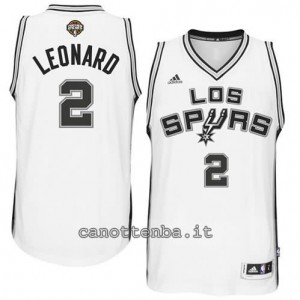 canotte kawhi leonard #2 san antonio spurs 2014-2015 bianca