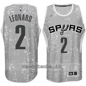 canotte kawhi leonard #2 san antonio spurs lights grigio