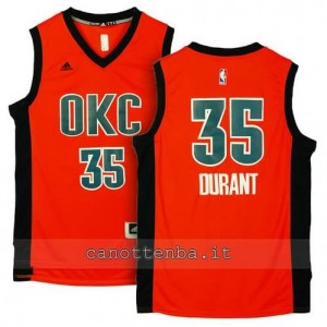 canotte kevin durant #35 oklahoma city thunder 2015-2016 arancia