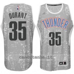 canotte kevin durant #35 oklahoma city thunder lights grigio