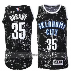 canotte kevin durant #35 oklahoma city thunder lights nero