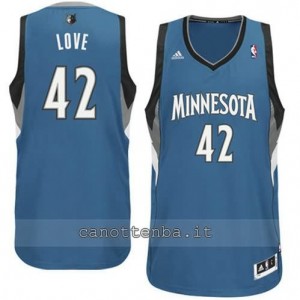 canotte kevin love #42 minnesota timberwolves revolution 30 blu