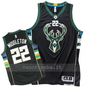 canotte khris middleton #22 milwaukee bucks 2015-2016 nero