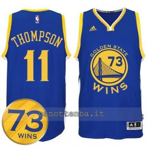 canotte klay thompson #11 golden state warriors 73 wins 2016 blu