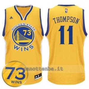 canotte klay thompson #11 golden state warriors 73 wins 2016 giallo