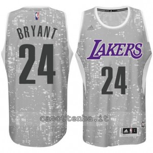 canotte kobe bryant #24 los angeles lakers lights grigio