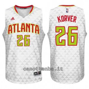 canotte kyle korver #26 atlanta hawks 2015-2016 bianca