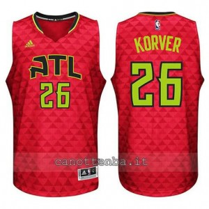 canotte kyle korver #26 atlanta hawks 2015-2016 rosso