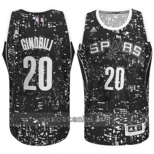 canotte manu ginobili #20 san antonio spurs lights nero