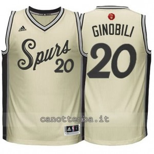 canotte manu ginobili #20 san antonio spurs natale 2015 giallo