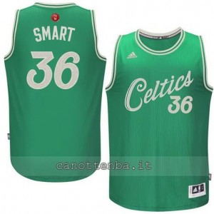 canotte marcus smart #36 boston celtics natale 2015 verde