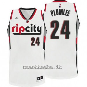 canotte mason plumlee #24 portland trail blazers revolution 30 bianca