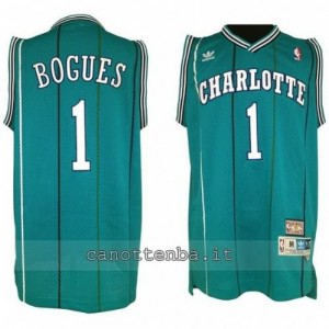 canotte muggsy bogues #1 charlotte hornets retro