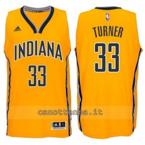 canotte myles turner #33 indiana pacers 2014-2015 giallo