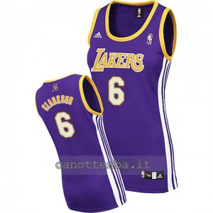 canotte nba donna los angeles lakers jordan clarkson #6 blu