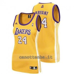 canotte nba donna los angeles lakers kobe bryant #24 giallo