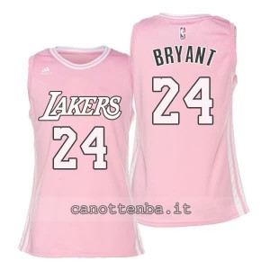 canotte nba donna los angeles lakers kobe bryant #24 rosa