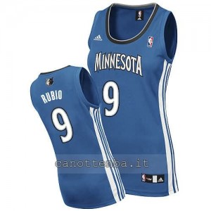 canotte nba donna minnesota timberwolves ricky rubio #9 blu