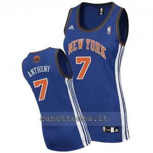 canotte nba donna new york knicks carmelo anthony #7 blu