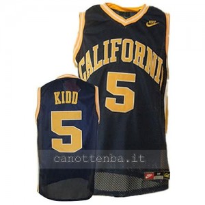 canotte ncaa north california jason kidd #5 navy blu