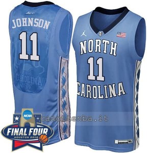 canotte ncaa north carolina tar heels brice johnson #11 blu