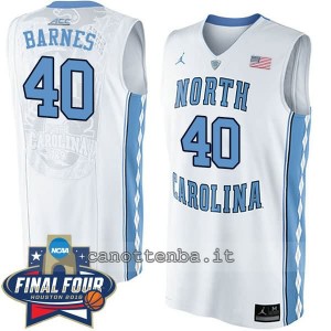 canotte ncaa north carolina tar heels harrison barnes #40 bianca