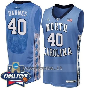 canotte ncaa north carolina tar heels harrison barnes #40 blu