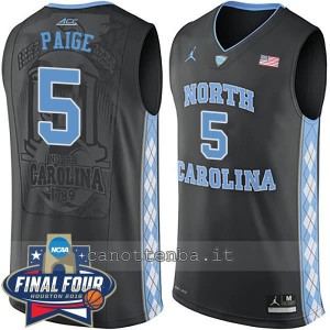 canotte ncaa north carolina tar heels marcus paige #5 nero