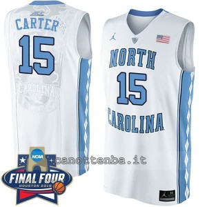 canotte ncaa north carolina tar heels vince carter #15 bianca